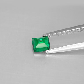 Esmeralda verde natural 0,40ct, baguete, VS-SI