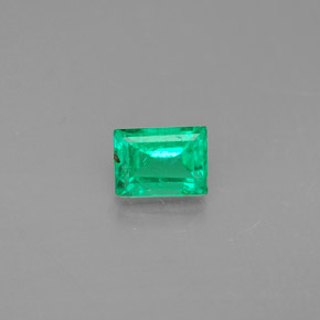 Esmeralda verde natural 0,38ct, baguete, VS-SI