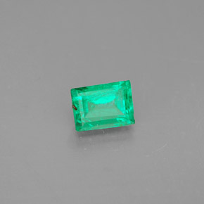Esmeralda verde natural 0,38ct, baguete, VS-SI