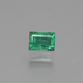 Esmeralda verde natural 0,34ct, baguete, VS-SI