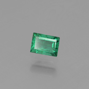 Esmeralda verde natural 0,34ct, baguete, VS-SI