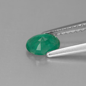 Esmeralda verde natural 0,42ct, corte oval, SI-I1