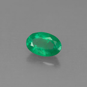 Esmeralda verde natural 0,49ct, corte oval, SI-I1