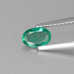 Esmeralda verde natural 0,39ct, corte oval, SI-I1
