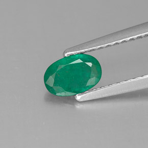Esmeralda verde natural 0,41ct, corte oval, SI-I1