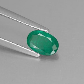 Esmeralda verde natural 0,41ct, corte oval, SI-I1