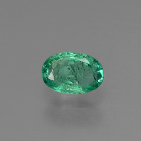 Esmeralda verde natural 0,49ct, corte oval, SI-I1
