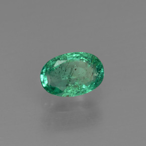Esmeralda verde natural 0,49ct, corte oval, SI-I1