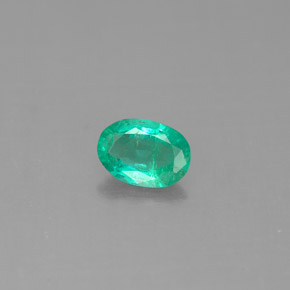 Esmeralda verde natural 0,35ct, corte oval, SI-I1