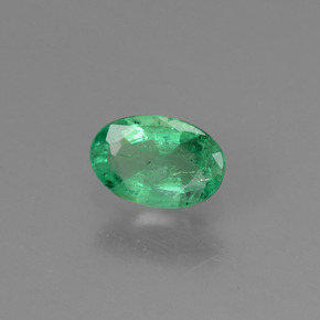 Esmeralda verde natural 0,38ct, corte oval, SI-I1