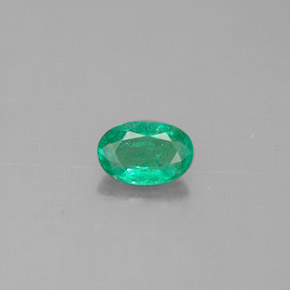 Esmeralda verde natural 0,38ct, corte oval, SI-I1
