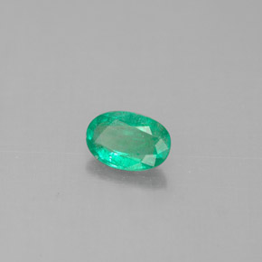 Esmeralda verde natural 0,38ct, corte oval, SI-I1