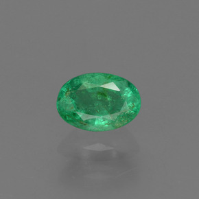 Esmeralda verde natural 0,41ct, corte oval, SI-I1
