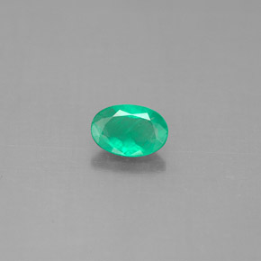 Esmeralda Verde Natural 0.45ct, Corte Oval, SI-I1