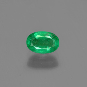 Esmeralda verde natural 0,57ct, corte oval, SI-I1