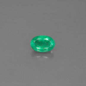 Esmeralda verde natural 0,49ct, corte oval, SI-I1