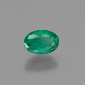 Esmeralda verde natural 0,51ct, corte oval, SI-I1