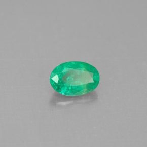 Esmeralda verde natural 0,45ct, corte oval, SI-I1