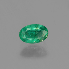 Esmeralda verde natural 0,43ct, corte oval, SI-I1