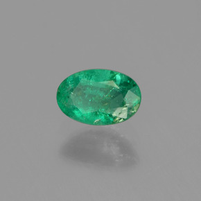 Esmeralda verde natural 0,43ct, corte oval, SI-I1