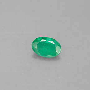Esmeralda verde natural 0,33ct, corte oval, SI-I1