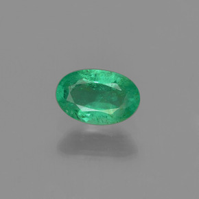 Esmeralda verde natural 0,46ct, corte oval, SI