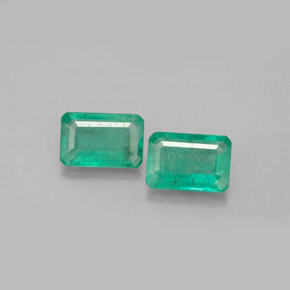 Pedras preciosas de esmeralda verde natural de  ct, corte esmeralda, SI-I1