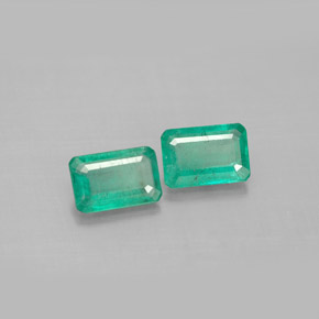Pedras preciosas de esmeralda verde natural de  ct, corte esmeralda, SI-I1