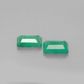 Pedras preciosas de esmeralda verde natural de  ct, corte esmeralda, SI-I1