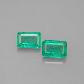 Pedras preciosas de esmeralda verde natural de  ct, corte esmeralda, SI