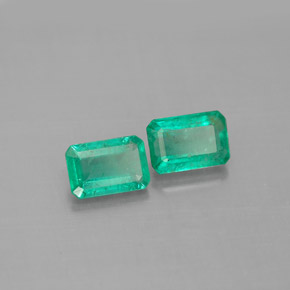 Pedras preciosas de esmeralda verde natural de  ct, corte esmeralda, SI