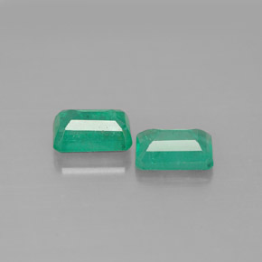 Pedras preciosas de esmeralda verde natural de  ct, corte esmeralda, SI