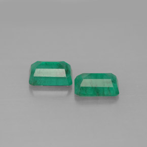 Pedras preciosas de esmeralda verde natural de  ct, corte esmeralda, SI-I1