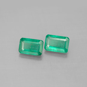 Pedras preciosas de esmeralda verde natural de  ct, corte esmeralda, SI-I1