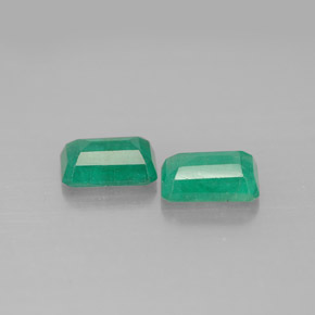 Pedras preciosas de esmeralda verde natural de  ct, corte esmeralda, SI-I1