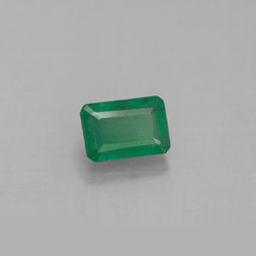 Esmeralda verde natural 0,63ct, corte esmeralda, SI-I1