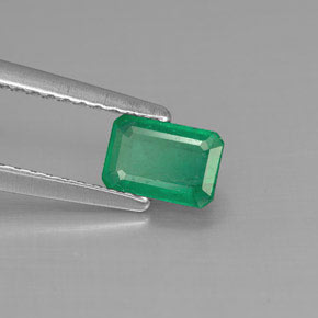 Esmeralda verde natural 0,57ct, corte esmeralda, SI-I1
