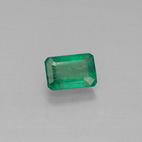 Esmeralda verde natural 0,67ct, corte esmeralda, SI-I1