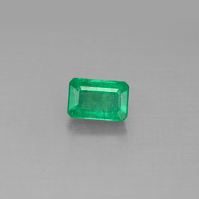 Esmeralda verde natural 0,65ct, corte esmeralda, SI-I1