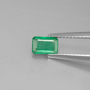 Esmeralda verde natural 0,46ct, corte esmeralda, SI-I1