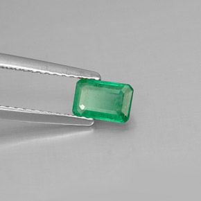 Esmeralda verde natural 0,46ct, corte esmeralda, SI-I1