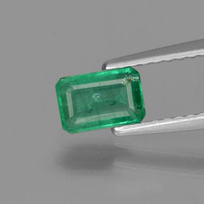 Esmeralda verde natural 0,53ct, corte esmeralda, SI-I1