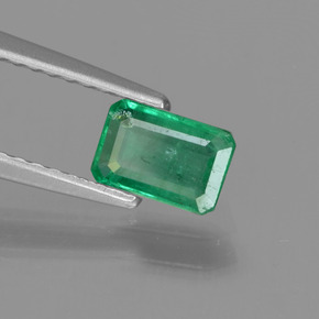 Esmeralda verde natural 0,53ct, corte esmeralda, SI-I1