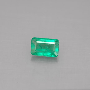 Esmeralda verde natural 0,51ct, corte esmeralda, SI-I1
