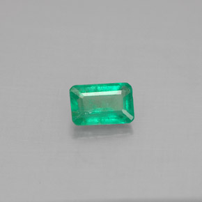 Esmeralda verde natural 0,51ct, corte esmeralda, SI-I1