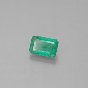 Esmeralda verde natural 0,64ct, corte esmeralda, SI-I1