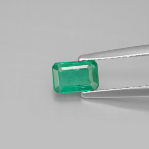 Esmeralda verde natural 0,54ct, corte esmeralda, SI-I1