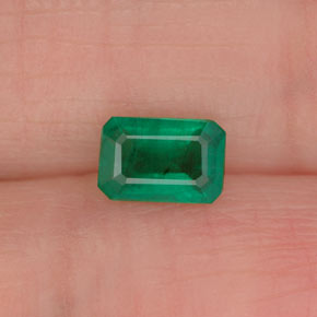 Esmeralda verde natural 0,45ct, corte esmeralda, SI-I1