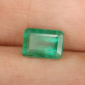 Esmeralda verde natural 1,08ct, corte esmeralda, SI-I1