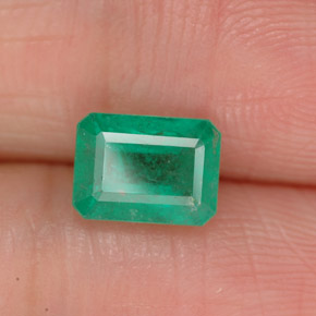Esmeralda verde natural 1,11ct, corte esmeralda, SI-I1